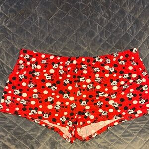 Disney Red Mickey and Minnie Mouse Shorts